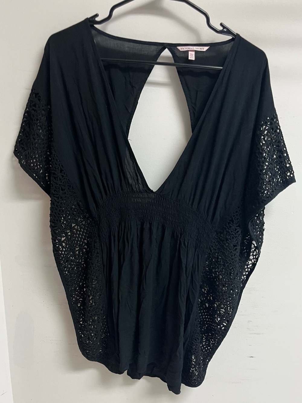 Victoria's Secret Black Crochet Swim Cover-Up